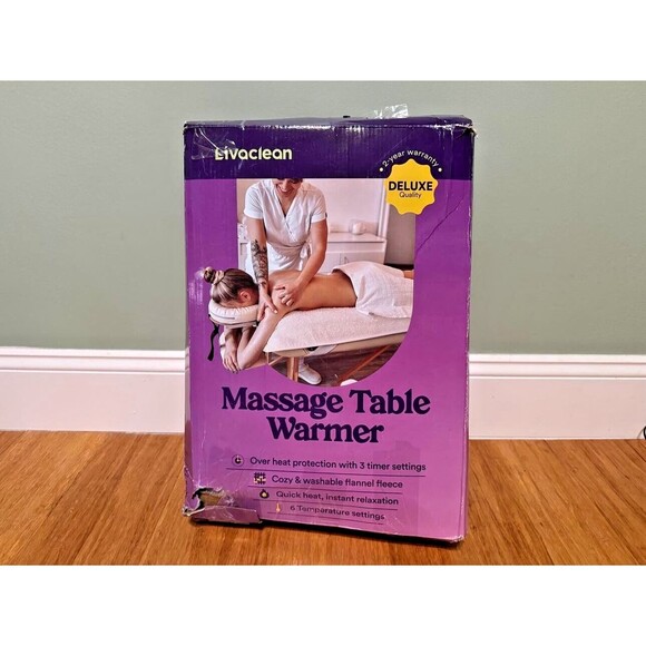 Livaclean Massage Table Warmer | OPEN BOX UNUSED | 6 Temp Settings (71" x 31.5”) - Picture 2 of 4